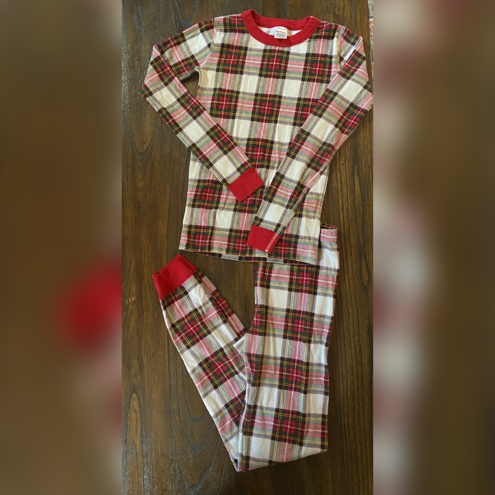 Hanna Andersson Christmas Plaid Pajamas Kids size 160/14
